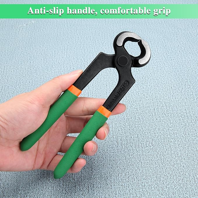 End Cutting Pliers 6 Inches Nail Puller Plier Carpenter Pincer with PVC Handles Stiletto Remove Pliers for Women Nail Remover Tool for Wire Twisting Cutting and Nail Pulling