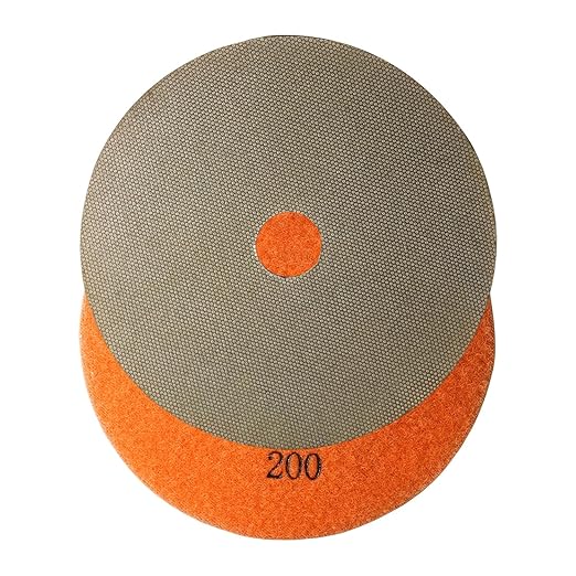 5 Inch Electroplated Diamond Grinding/Polishing Pads Sanding Granite Concrete Glass Metal Stone Grinding Disc(grit 200-1pc)