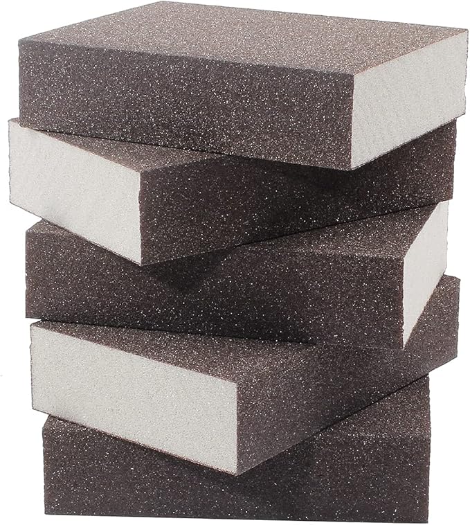 100 Grit Medium Sanding Block - 12Pcs, Wet Dry Sanding Sponge Foam Sandpaper Block Washable & Reusable Sandpaper Sponge for Drywall Wood Plastic Metal Furniture