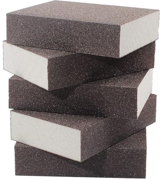 100 Grit Medium Sanding Block - 12Pcs, Wet Dry Sanding Sponge Foam Sandpaper Block Washable & Reusable Sandpaper Sponge for Drywall Wood Plastic Metal Furniture