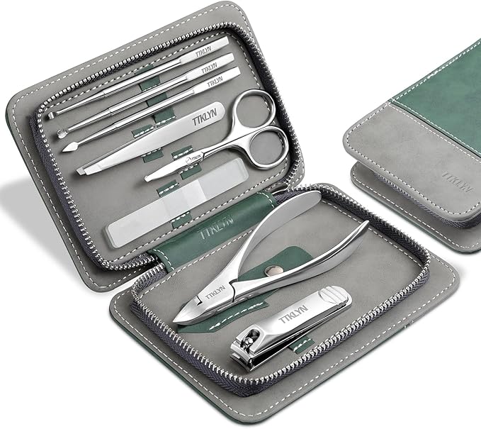 Manicure Kit for Women, Stainless Steel Nail Kit with PU Leather Case, Precision Pedicure Tools for Feet