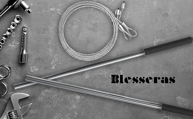 Garage Door Torsion Spring Winding Bars with Non-Slip Handle, D1/2'' x L17.2'', 1 Pair