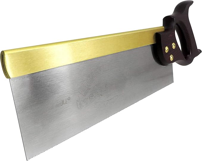 Taytools Lynx Thomas Flinn British 14 Inch Tenon Saw with Stained Beech Handle 13 TPI and Filed for Crosscutting