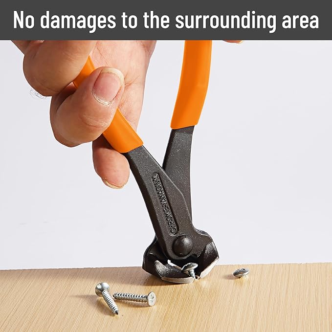 Bates- Nail Puller, 7 Inch, 2 Pack, Orange and Navy Blue, Nail Remover Tool, Cutting Pliers, Carpenter Tools, Staple Puller, End Cutting Pliers