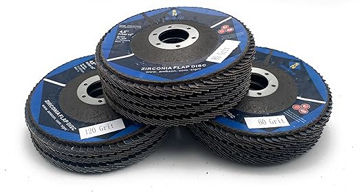 SIGNI 10-Pack Premium Zirconia Abrasive Flap disc for Angle Grinder Grinding Metal Steel (4.5 inch T27 Mixed grit)