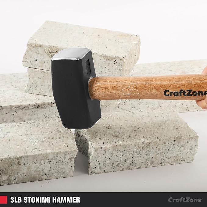 3PC Hammer Set Woodworking Tool - Claw Hammer 16oz | Sledge 3LB | Engineers' 500G DIY/Home/Office/Craft Wooden Handle