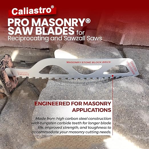 12-Inch Brick, Masonry, Porous Concrete, Engineered Stone Cutting Reciprocating Saw Blade - 2 Pack