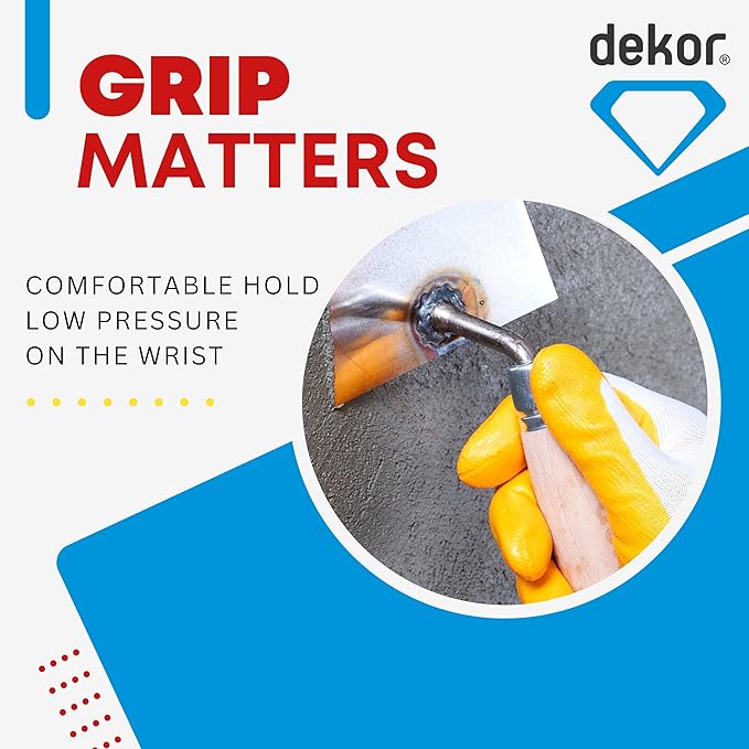 DEKOR Plaster and Brick Trowel - Size 8" - German Stainless Steel Ensures Rust-Free Performance for Masonry Tools, Bricklaying, Plastering - Commercial and DIY Use - Made in Europe - Wooden Handle