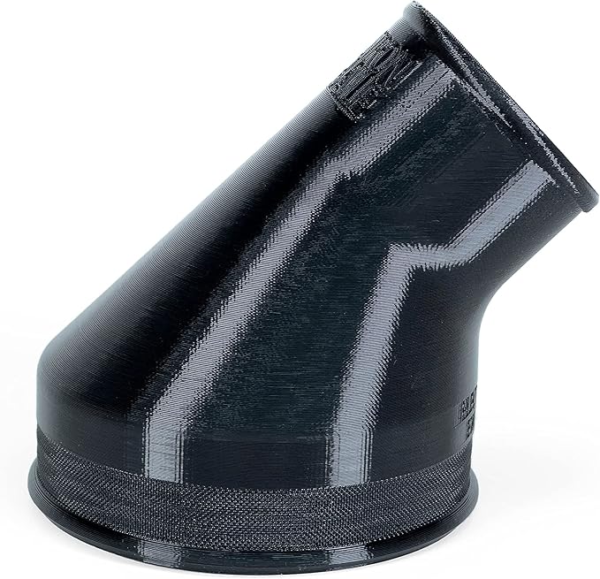 Angled Reducer 4” to 2-1/2”, Connect Shop Vac to Dust Collection Port (4in to 2.5in), Adapter Converter, 45-Degree Elbow, Attach Woodworking Dust Chute to Vacuum Hose, R4520 R4512 (4" to 2-1/2")