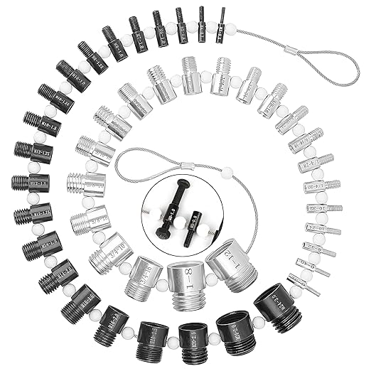 Nut and Bolt Thread Checker ??High Speed Steel Thread Checker Standard and Metric ??Complete SAE Male Female Gauge ??Accurate Measurements