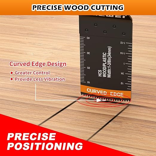 22PCS Oscillating Tool Blades Metal Wood, 5 Types Quick Release Oscillating Saw Blades for DIY Projects, Oscillating Tool Blades Compatible with Dewalt Milwaukee Ryobi Rockwell Fein