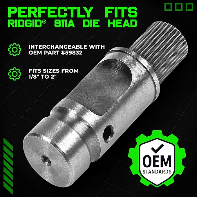 Staten Tools 59832 Die Head Replacement ??Alloy Steel, Fits 1/8" to 2" Pipes, Heavy-Duty Threading Tool for Plumbing & Industrial Use (Compatible with Rigid 59832)