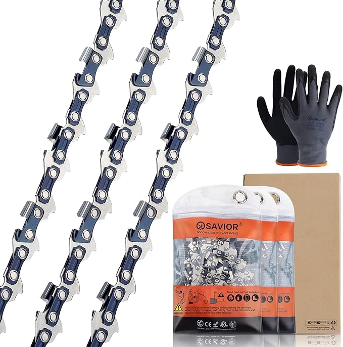 Savior 3PC 16 Inch Chainsaw Chain for EGO Power+ CS1613 / CS1604 / CS1600 / CS1610 / CS1611 / AC1600 56-Volt 16-Inch Chain Saw for DEWALT DCCS690-49162715 DWO1DT616T 16 in. Chainsaw Replacement Chain