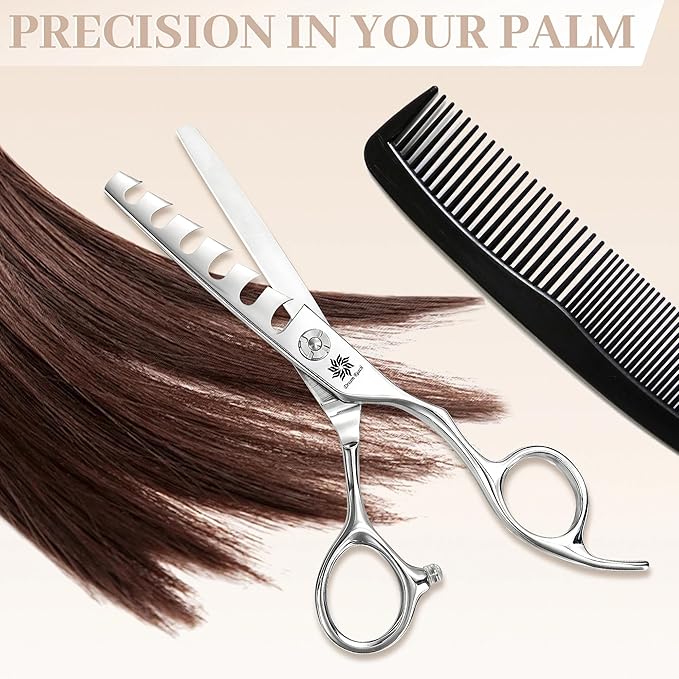 Dream Reach Professional 6 inch Hair Cutting Scissors, Japanese 440C Steel Thinning Shear for Men/Women Cutting for Salon/Barber/Home