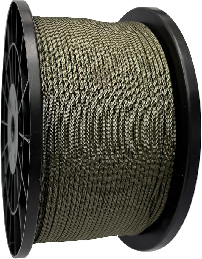 Paracord 550 lb, 7 Strand Paracord Rope 1000ft 4mm, Nylon Parachute Cord for Camping, Army Green