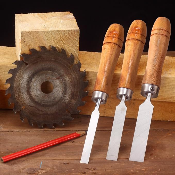 10 PCS Wooden File Handles with Strong Metal Collars, Medium Wooden Handle for 6" - 8" File, Screwdriver Hand Drill File Handle