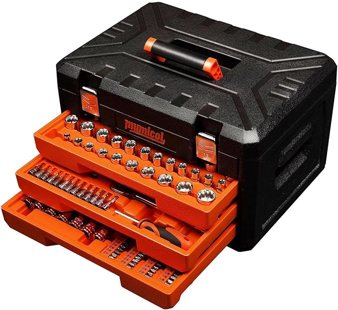 320-Piece Mechanic Tool Set, 1/4??3/8??1/2??Drive SAE & Metric Socket Set with 72-Tooth Ratchet, CR-V Steel ??Complete Tool Kit for Car Maintenance, Home DIY, and Mechanics
