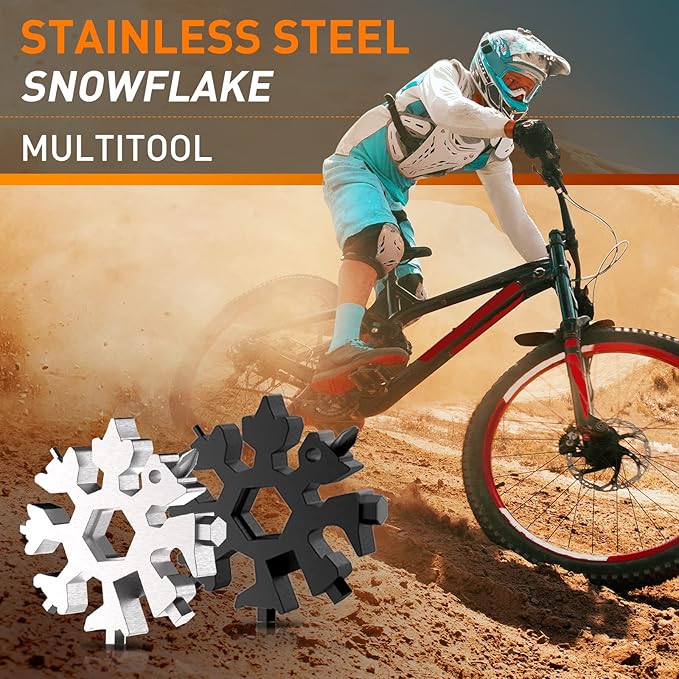 Dusor Gifts for Men Him Dad Husband, 18-in-1 Snowflake Multitool, Stocking Stuffers for Adults, Mens Gifts for Christmas, Gift for Dad Who Want Nothing, White Elephant Gift for Adults, Tools for Men
