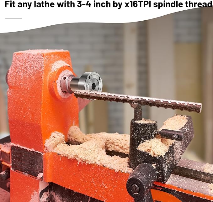 Wood Lathe Steel Faceplate 2" for 3/4" x 16TPI Spindle with Screwchuck