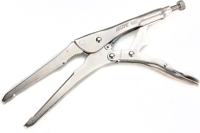 Adjustable Heavy Duty Hose Clamp & Locking Pinch Off Pliers, Nose Length 120mm by JTC 5057