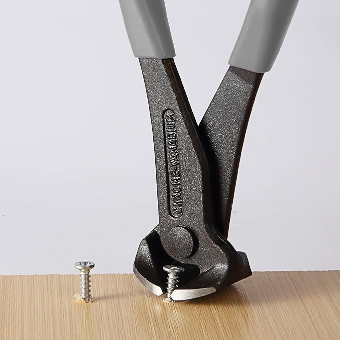 Bates- Nail Puller, 7 Inch, Gray, Nail Remover Tool, Cutting Pliers, Carpenter Tools, Staple Puller, End Cutting Pliers