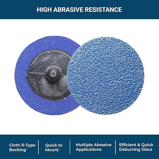 Benchmark Abrasives 3 Inch Sanding Discs Quick Change Zirconia Sanding Discs, Drill & Die Grinder Sanding Disc - Deburring Polishing Rust Remover for Metal Paint Stripper (25 Pack), 80 Grit