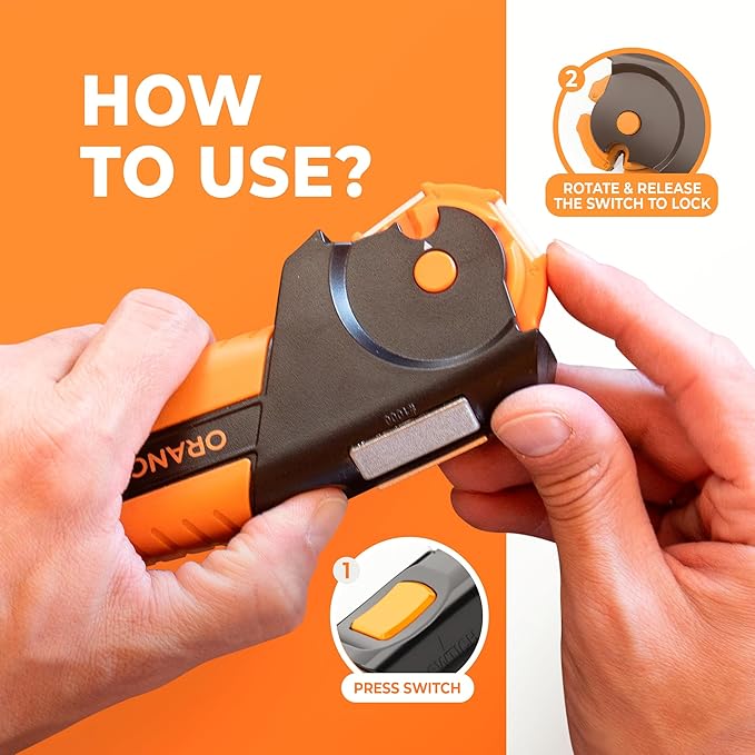 Orange Ninja 7-in-1 Garden Tool & Knife Sharpener ??Sharpens Pocket Knives, Axe, Hatchet, Machete, Pruner & Shears ??One Tool for All Your Outdoor Blades by Sharp Pebble