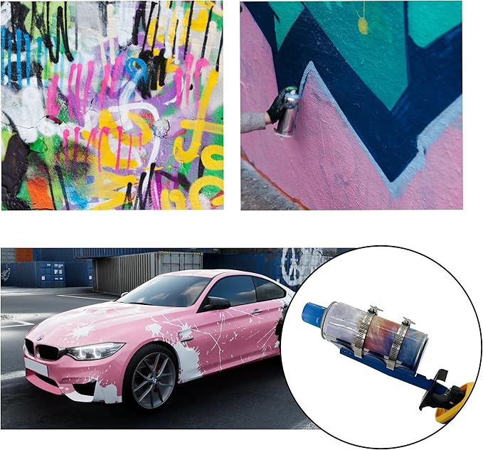 paint shaker, spray can mixing tool, 304 stainless steel spray can shaker, double fixed belts stable firm, suitable for standard reciprocating saws, 2-3 inch spray cans