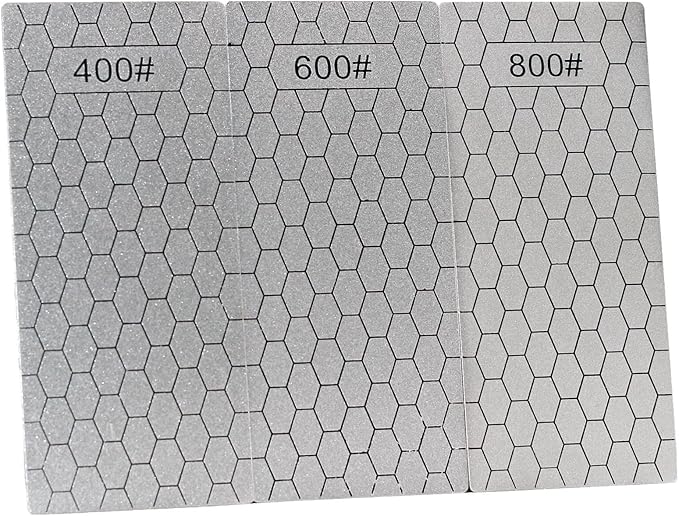 5 Pieces Diamond Sharpening Stone Set,Diamond Lapping Plate Coarse/Medium/Fine Grit Sharpener,400/600/800/1000/1200 Grit