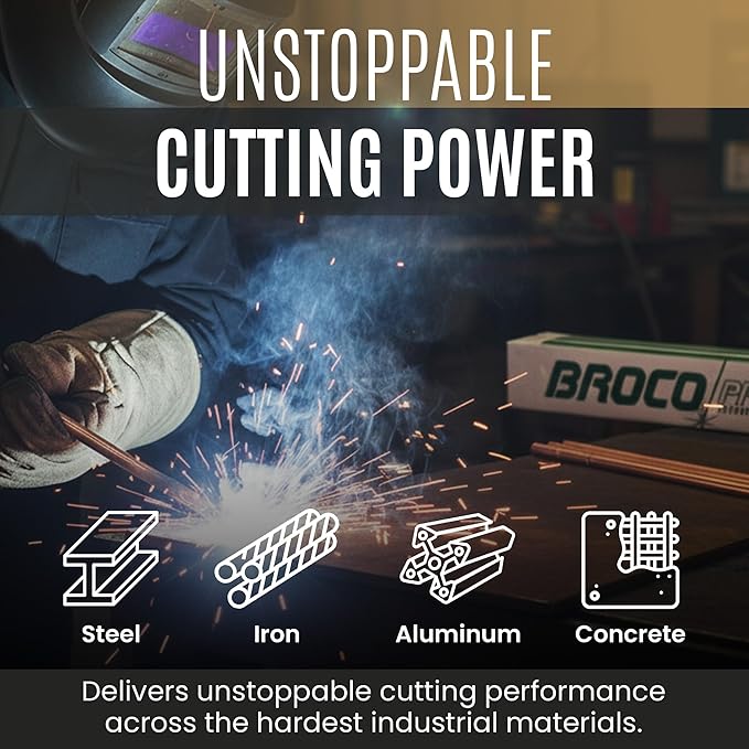 Broco Industrial Prime Cut Exothermic Cutting Rods - For Exothermic Cutting Torch Kit, Industrial-Grade for Metal Cutting, 1/4" x 18", 50 Rods