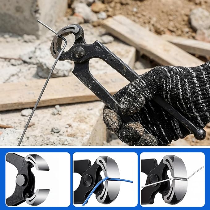 6 Pcs Pry Bar Set, 10" Paw Nail Puller, 7" and 9" Flat Claw Pry Bars, 8 Inch End Cutting Pliers, 8 oz Claw Hammer with Gloves, Utility Bar Set for Baseboard, Floor, Nails Removal