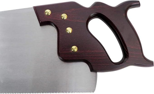 Lynx Garlick Taytools Thomas Flinn British 24” Crosscut Saw with Taper Ground Blade, Stained Beech Handle 10 TPI Filed for Cross Cutting