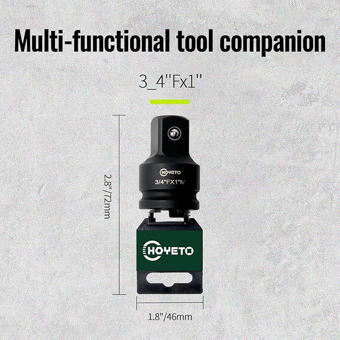 3/4" to 1" Heavy-Duty Impact Adapter | Cr-V Steel | Professional Rotation Converter for Industrial Applications