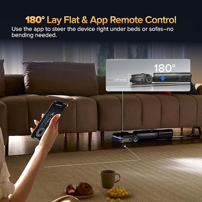 roborock F25 Ultra Steam Wet Dry Vacuum Cleaner, 356째F Steam Mop & 187째F Hot Water Cordless Vacuum Mop All in One, Floor Washer with Blue Light, 194째F Self-Cleaning, 180째 Lay-Flat, AI Assitant Wheels