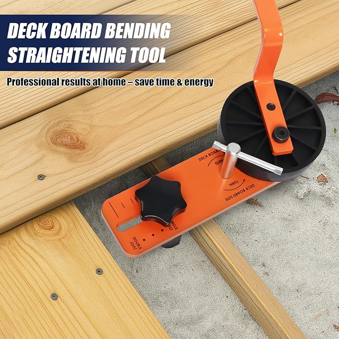 Deck Board Bending Straightening Tool, Adjustable Leverage Bender Fits for Composite & Hardwood Decking, Easier Deck Straight Installation竊똄quipped with an Allen wrench