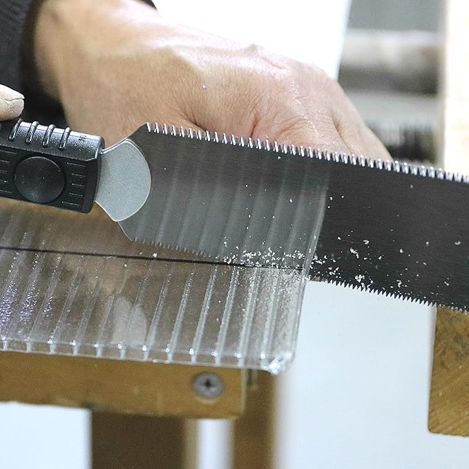 KAKURI Mini Japanese Pull Saw 4.7" with Sheath - Ryoba Double Edge Handsaw for Woodworking & PVC Cutting - Small Craft Saw, Made in Japan