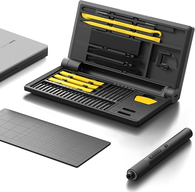 HOTO Electric Precision Screwdriver Kit Pro Bundle with 3.6V Cordless Screwdriver Set