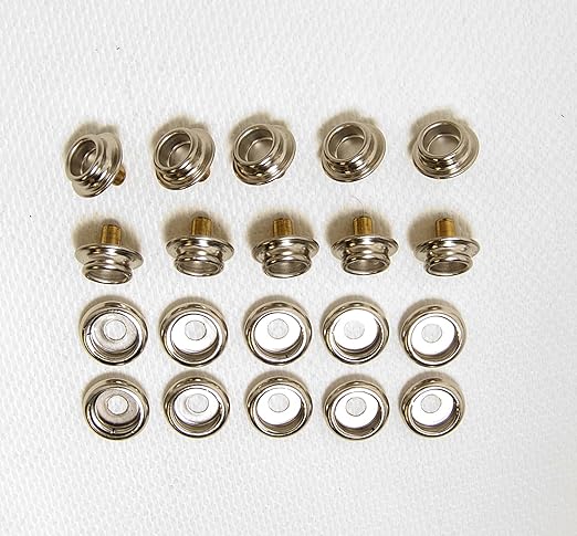 Gypsy Snap Stud w/ 쩌" Brass Post & Nickel Brass Socket Set 10 Piece Set- Ships from The USA!F