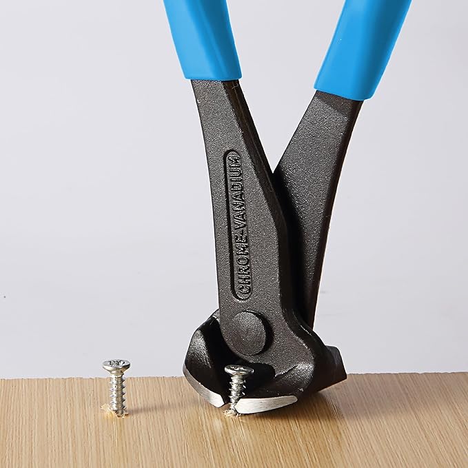 Bates- Nail Puller, 7 Inch, Light Blue, Nail Remover Tool, Cutting Pliers, Carpenter Tools, Staple Puller, End Cutting Pliers