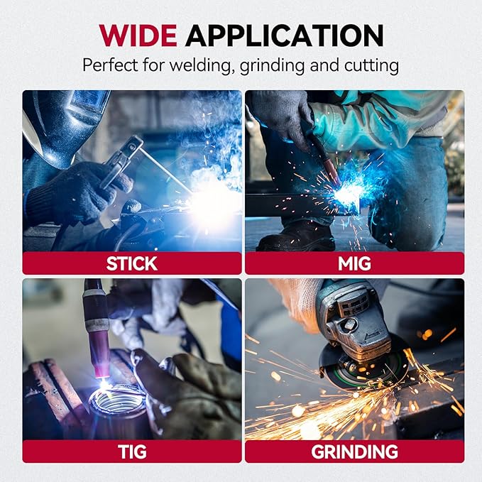 ARCCAPTAIN Auto Darkening Welding Helmet with Side View, 180째 Panoramic View, 1/1/1/1 True Color Large Viewing Welding Hood with 4 Arc Sensor Solar Powered, Wide Shade 4/5-9/9-13 for TIG MIG ARC Cut