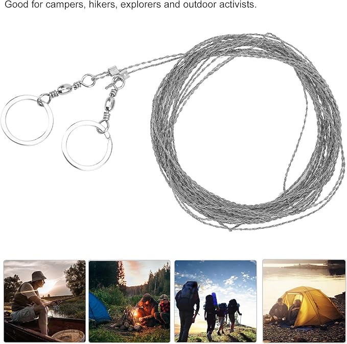 Pocket Chainsaw, Portable Manual 10m Stainless Steel Wire Saw for Outoor Camping Cutting Tree Limbs