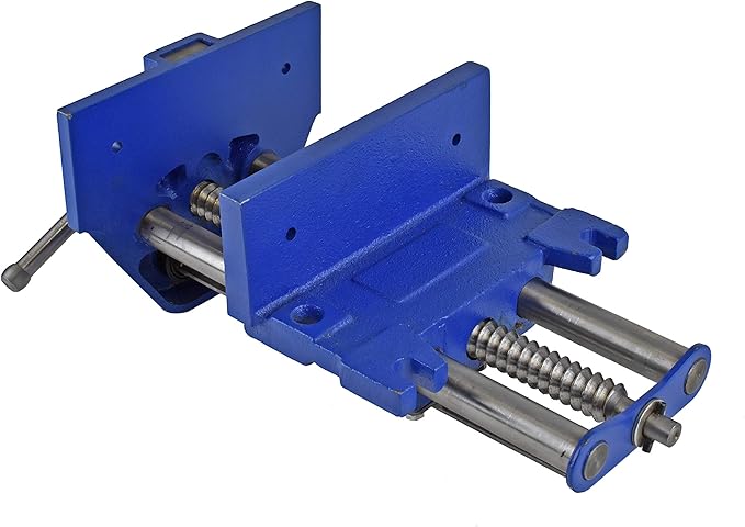 Yost Vises M9WW Rapid Action Woodworking Vise | Quick Release Lever for Quick Adjustments | 9 Inch Jaw Width | Made with Heavy-Duty Cast Iron | Blue