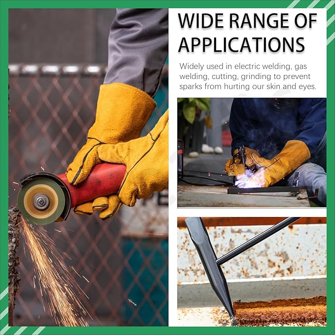 Keadic Welding Slag Removal Tool Set - Includes Chipping Hammer and Gloves for Splatter Removal, Rust Cleaning
