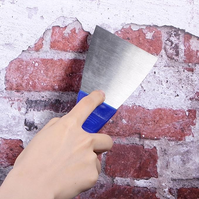 uxcell Putty Knife 1" Carbon Steel Scraper PP Handle for Spreading Drywall, Taping 3Pcs