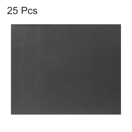 HARFINGTON 25pcs Sandpaper 280 Grit 9 x 11 Inch C-Weight Backing Silicon Carbide Abrasive Wet Dry Sanding Sheets for Wood Finishing, Metal Sanding, Automotive Polishing