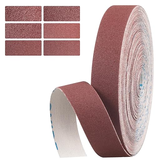 180 Grit Continuous Sandpaper Roll,1" x 32.13 Feet Emery Cloth Roll for Metalworking, Home Improvement, Sanding Automotive Plumbing