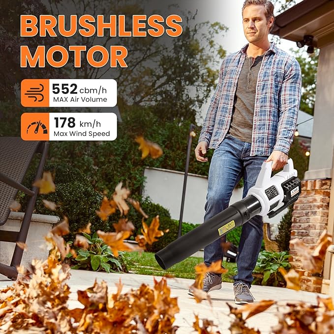 LIGO 20V Cordless Leaf Blower, Lightweight Handheld, Brushless Motor with 4.0Ah Battery for Lawn, Yard Debris and Light Snow