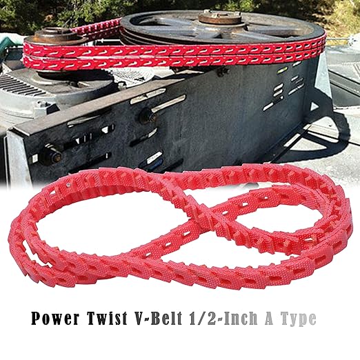 10FT Power Twist V Belt,1/2-Inch x 10 Feet A Type, Adjustable Link V Belt Drive Belt for Table Saw/Wood Lathe/Drill Presses
