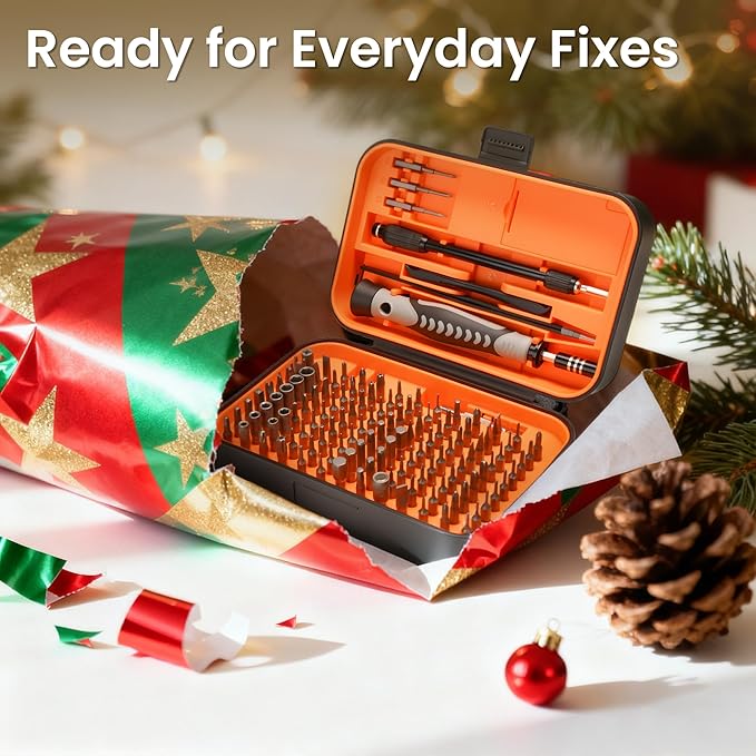 Precision Screwdriver Set ??Magnetic Electronics Repair Tool Kit with 3 S2 Long Steel Bits, Laptop Screwdriver Set for Phone, Computer, Game Console, Camera, Eyeglass, Watch, and DIY Projects
