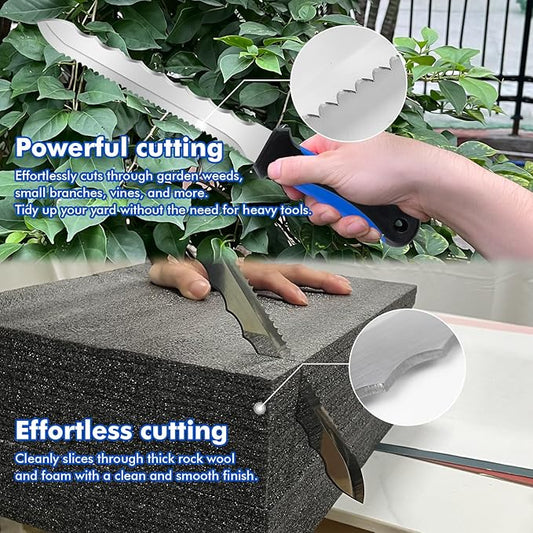 Stainless Steel Insulated knife: 11.14-inch sharp blade, Double Side Sod Cutter Lawn Repair Utility with Nylon Sheath (8)